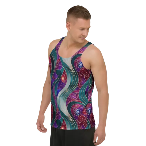 Velvet Plumage on a Men's Tank Top