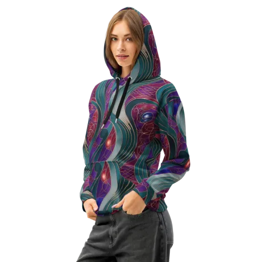 Velvet Plumage on a Cotton Hoodie