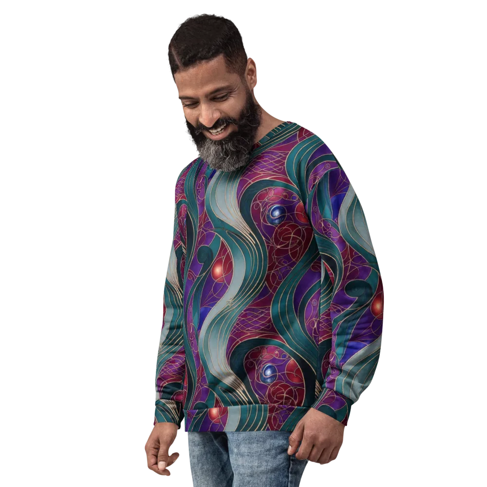 Velvet Plumage on Sweatshirt — Left Front