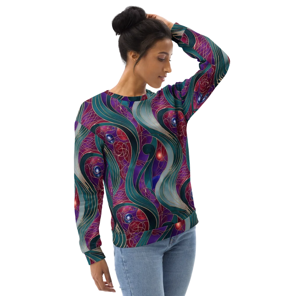 Velvet Plumage on Sweatshirt — Right Front