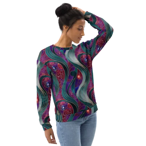 Velvet Plumage on a Sweatshirt