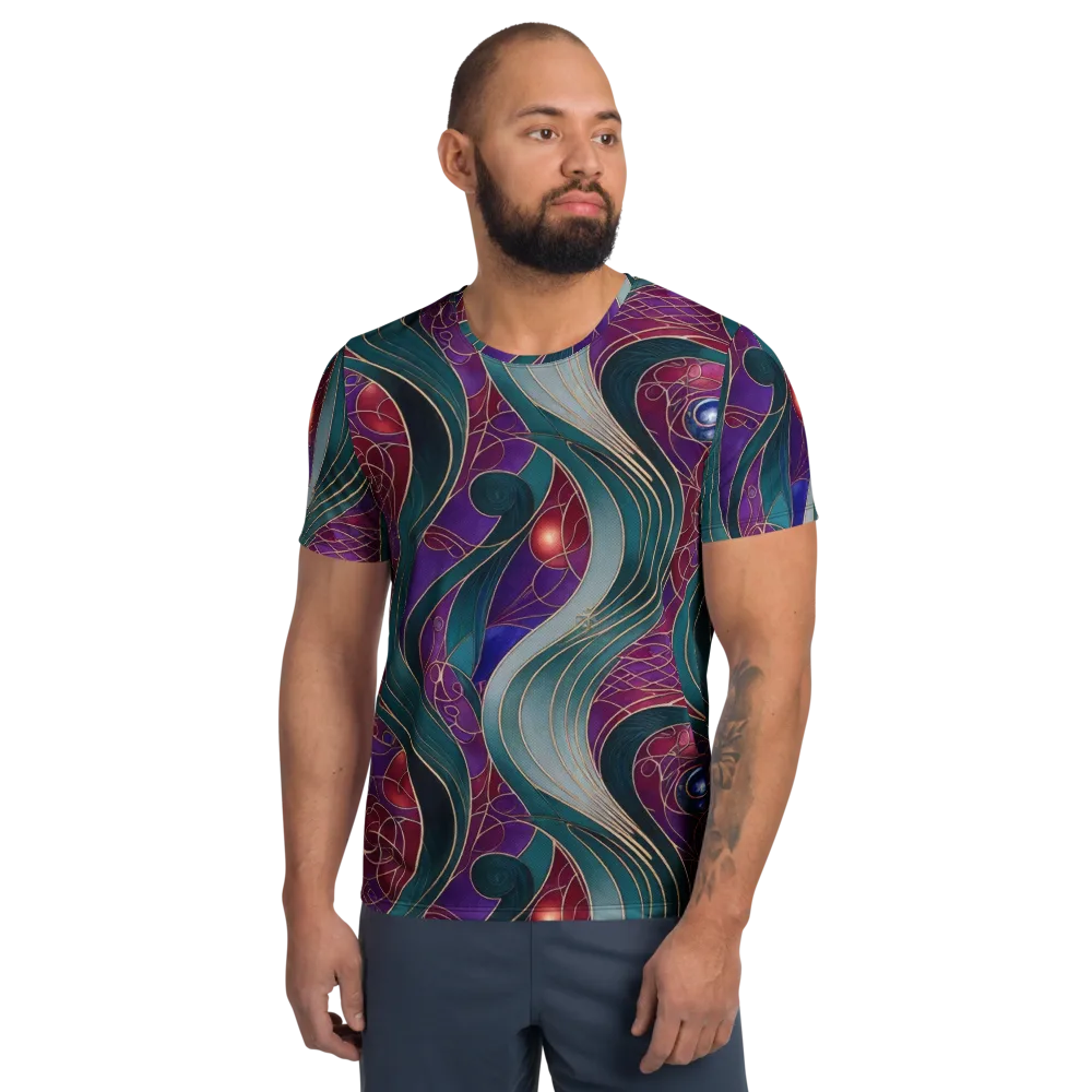 Velvet Plumage on Men's Athletic T-Shirt — Front