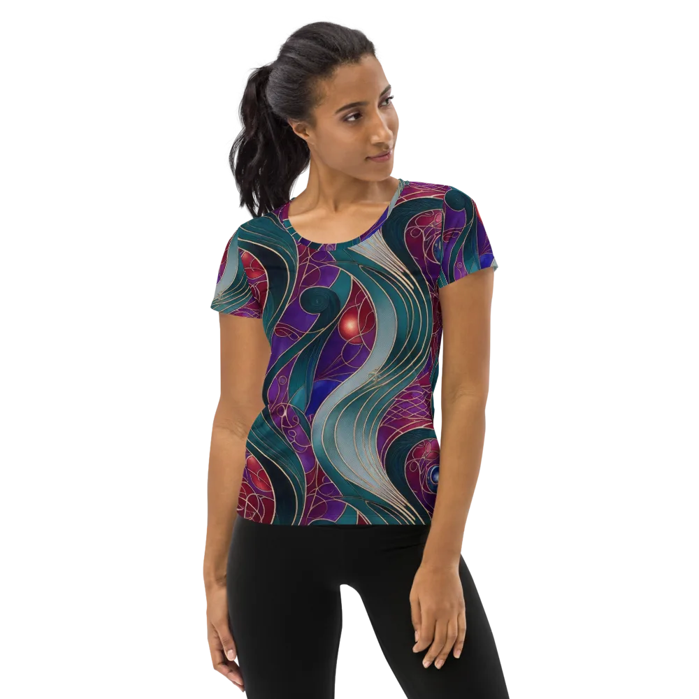 Velvet Plumage on Women's Athletic T-Shirt — Front