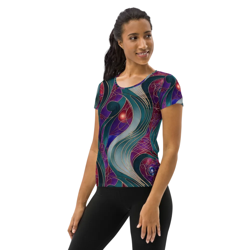 Velvet Plumage on Women's Athletic T-Shirt — Left