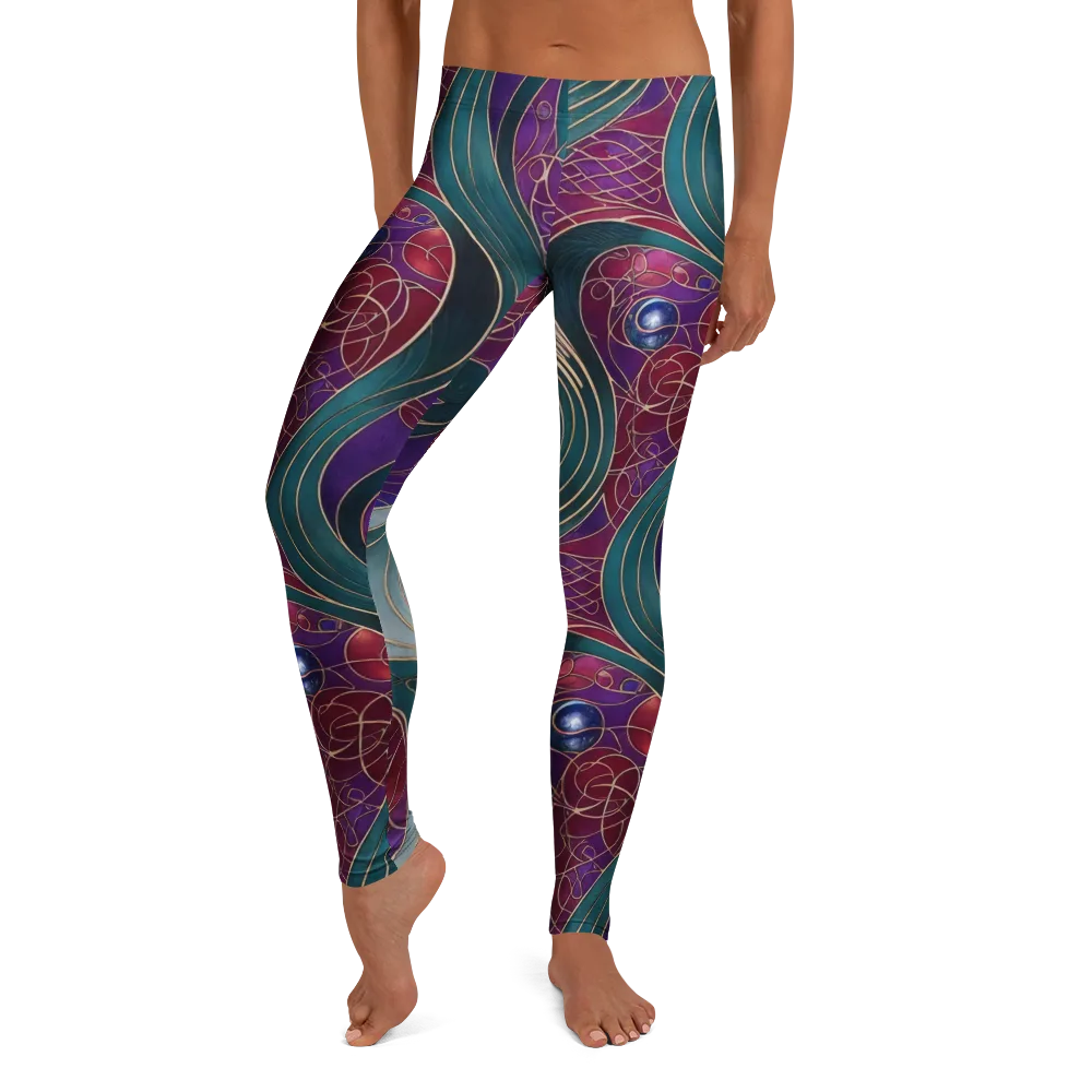 Velvet Plumage on Leggings — Front