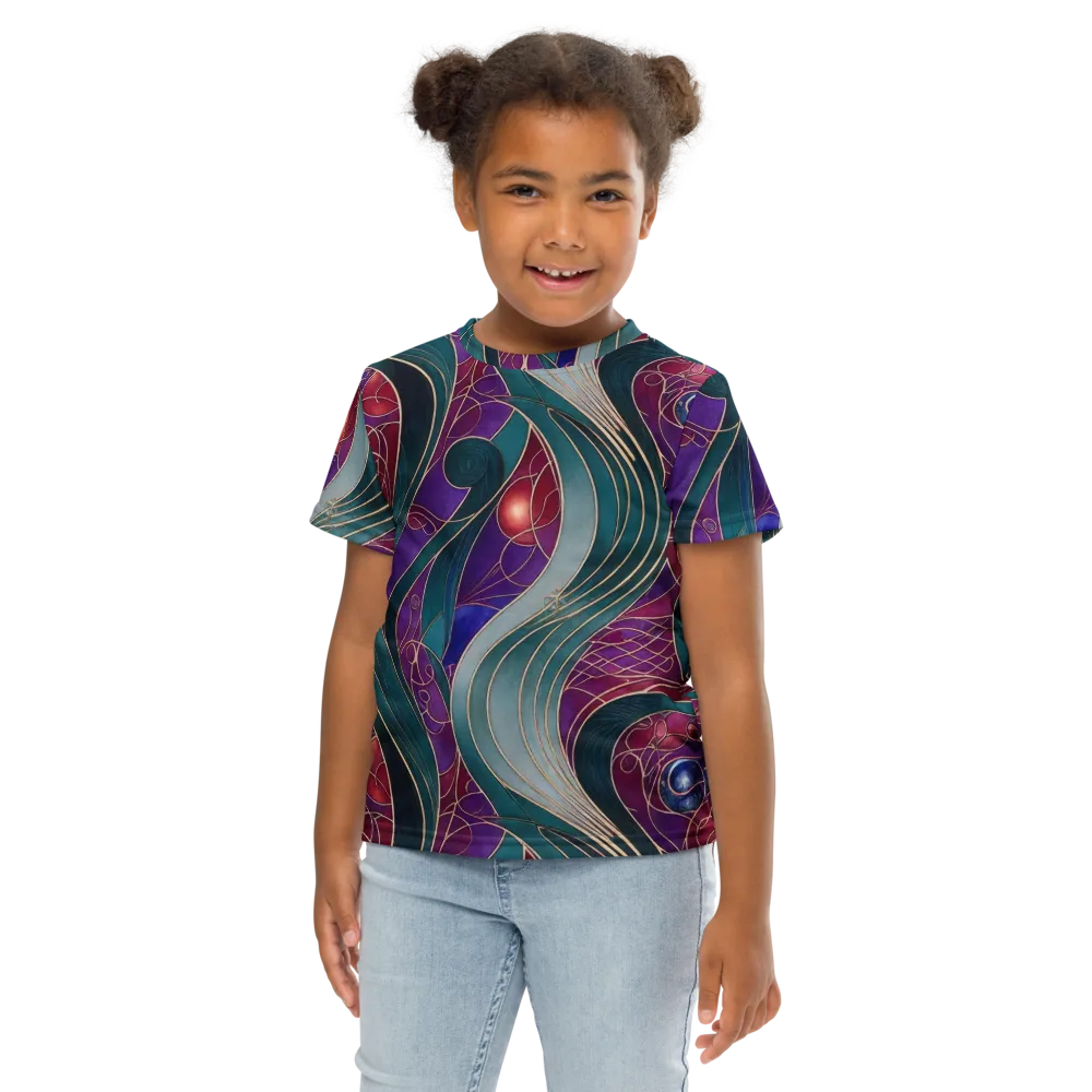 Velvet Plumage on Kids Crew Neck T-Shirt — Front