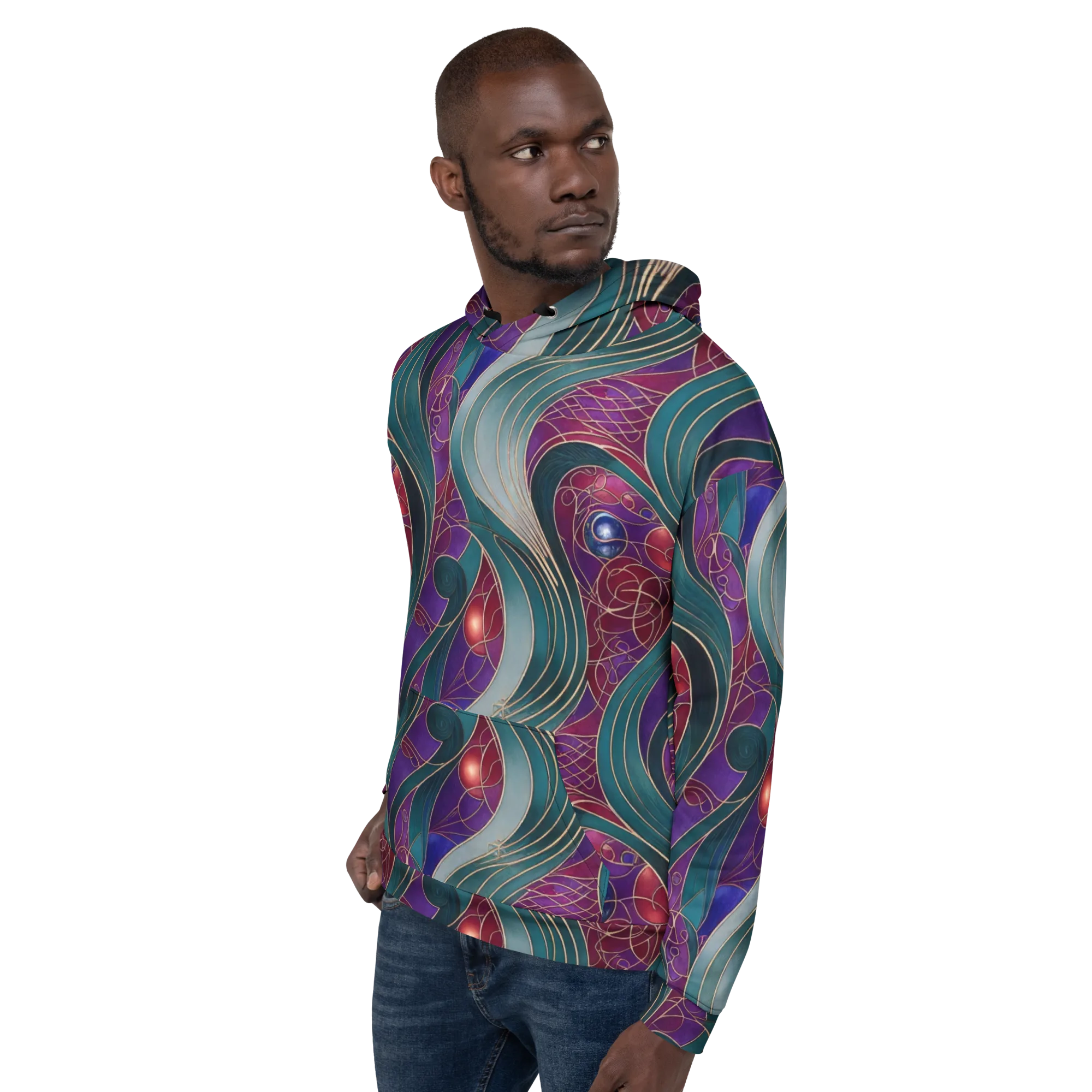 Velvet Plumage on Hoodie — Left