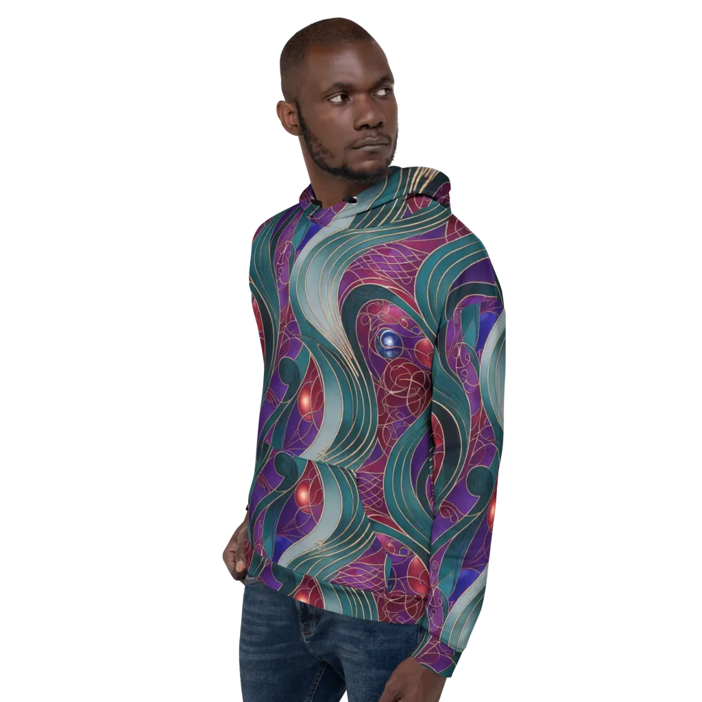 Velvet Plumage on Hoodie — Left