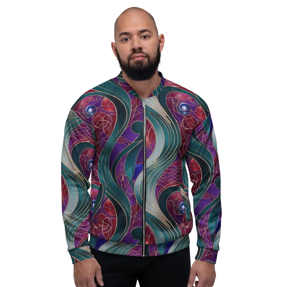 Velvet Plumage on Bomber Jacket — Front