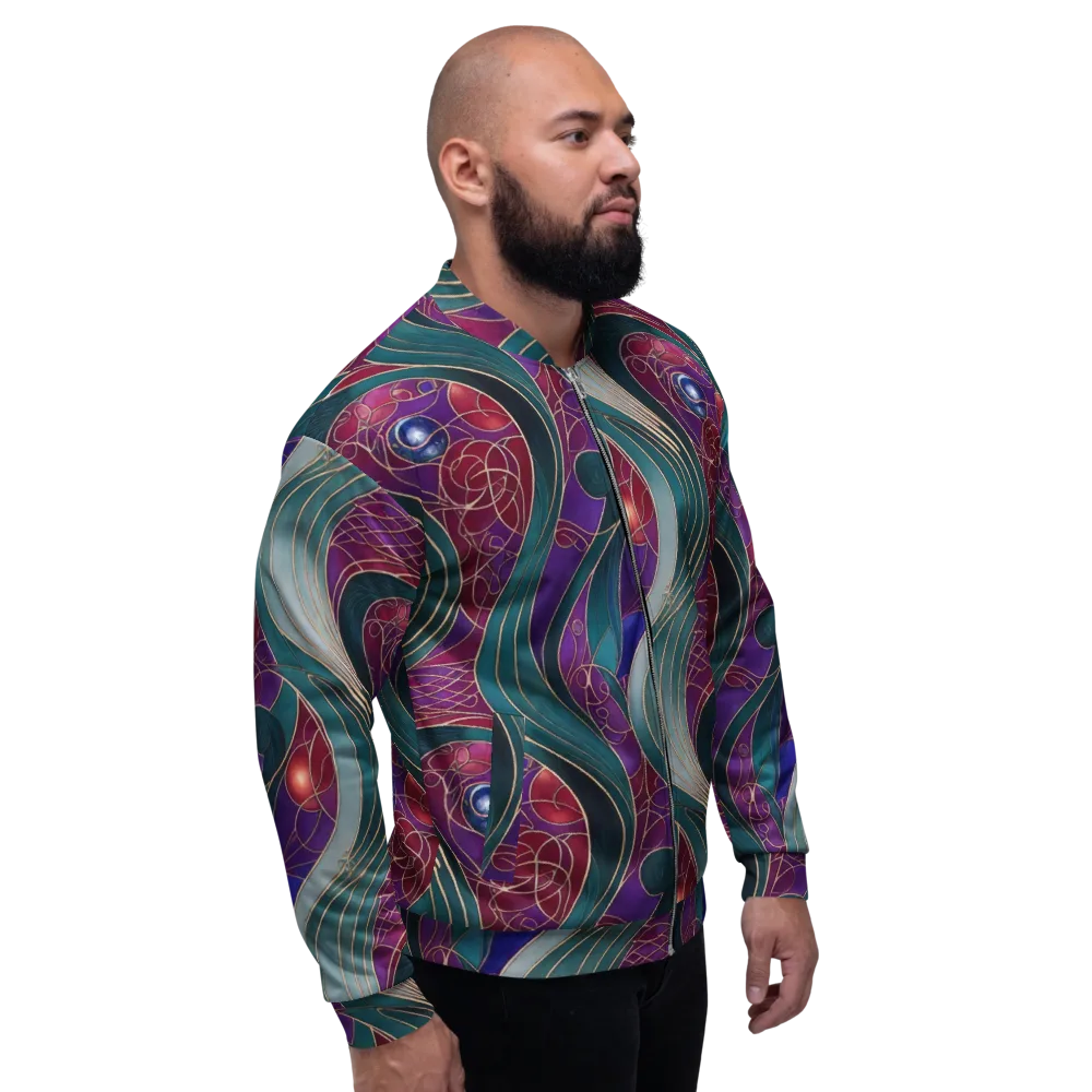 Velvet Plumage on Bomber Jacket — Right