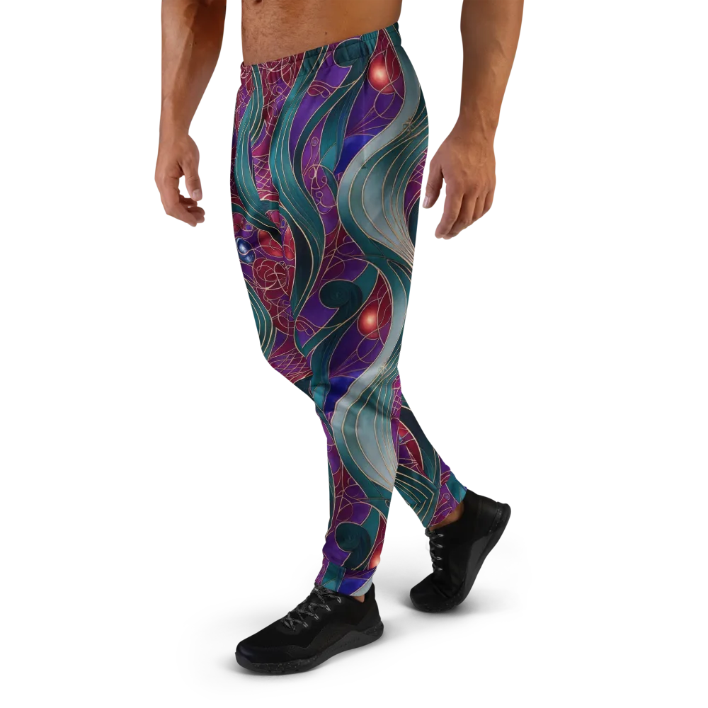 Velvet Plumage on Men's Joggers — Left