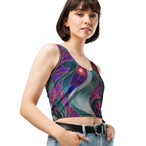 Velvet Plumage on a Crop Top