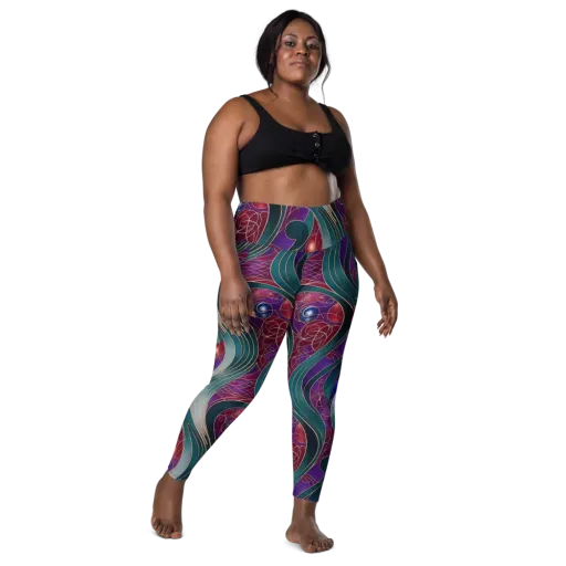 Velvet Plumage on a Leggings with Pockets