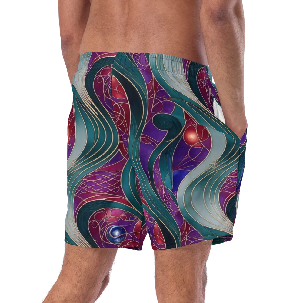 Velvet Plumage on Swim Trunks — Right Back