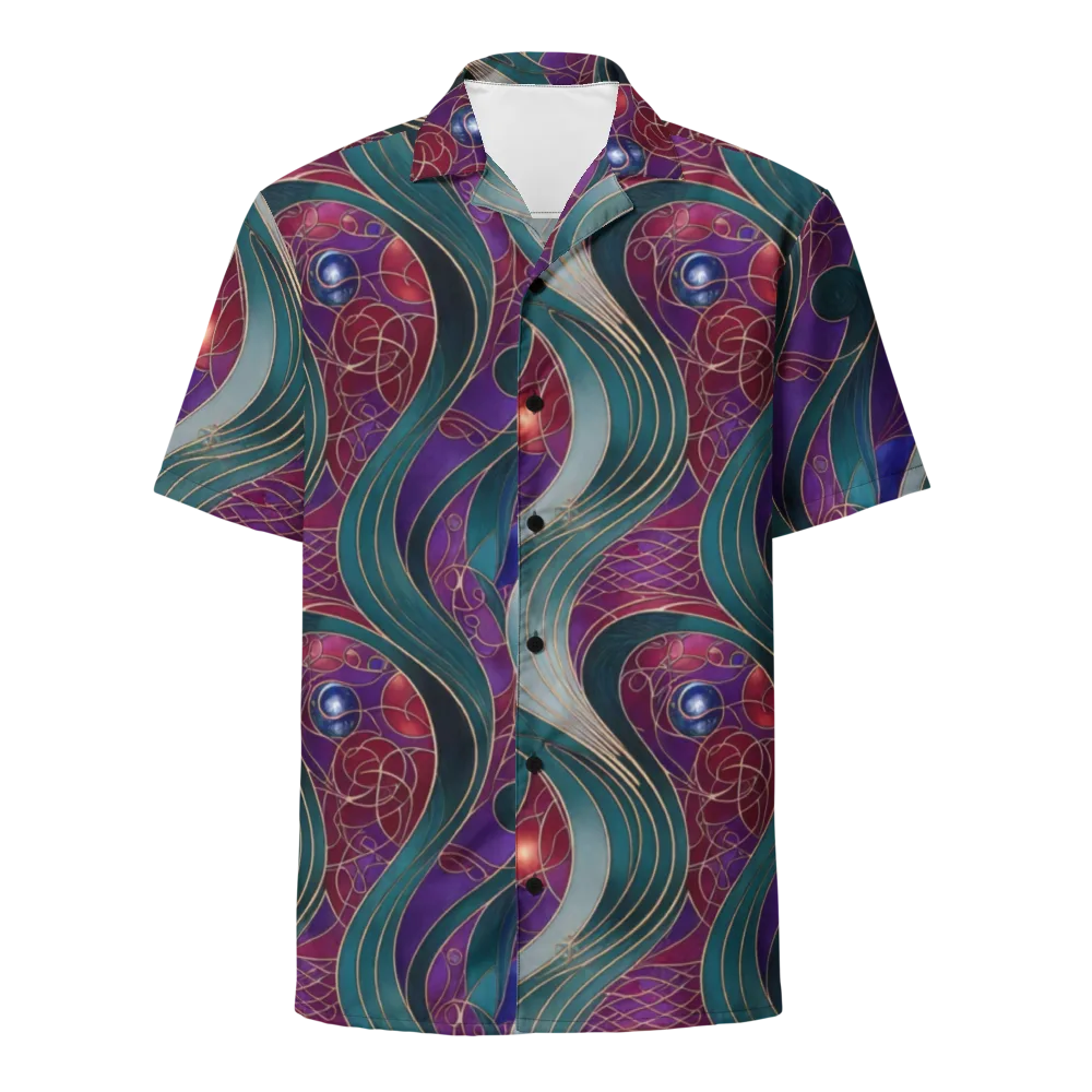 Velvet Plumage on Button Shirt — Front