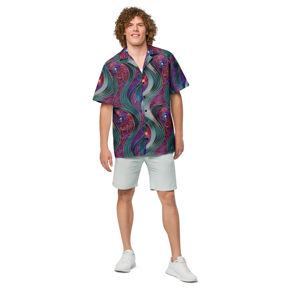 Velvet Plumage on Button Shirt — Front