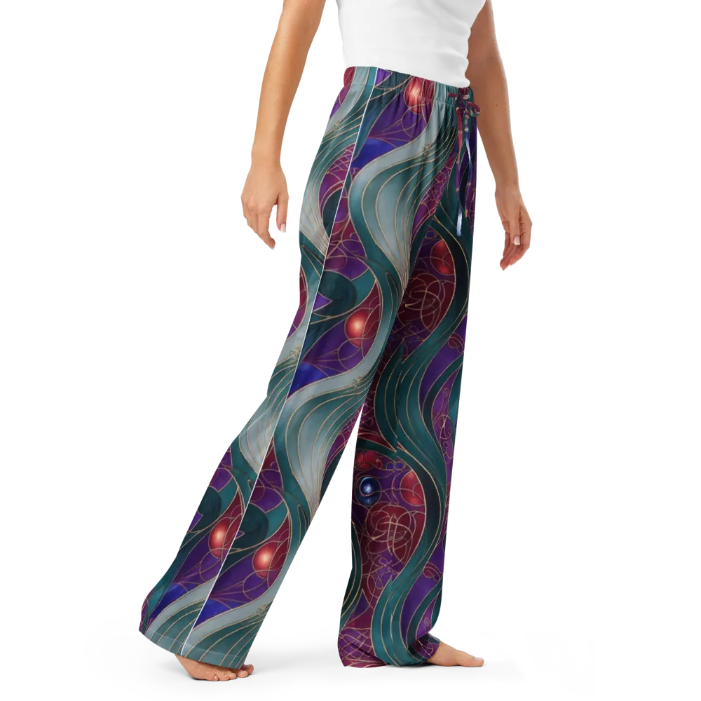 Velvet Plumage on Women's Pajama Pants — Right Front
