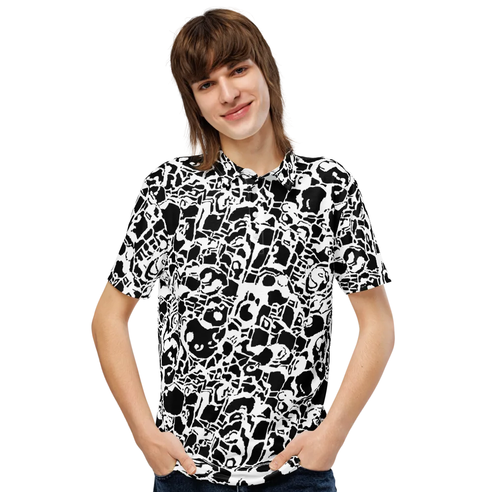 Inkblot Circuit on Men's Slim Fit Polo Shirt — Front