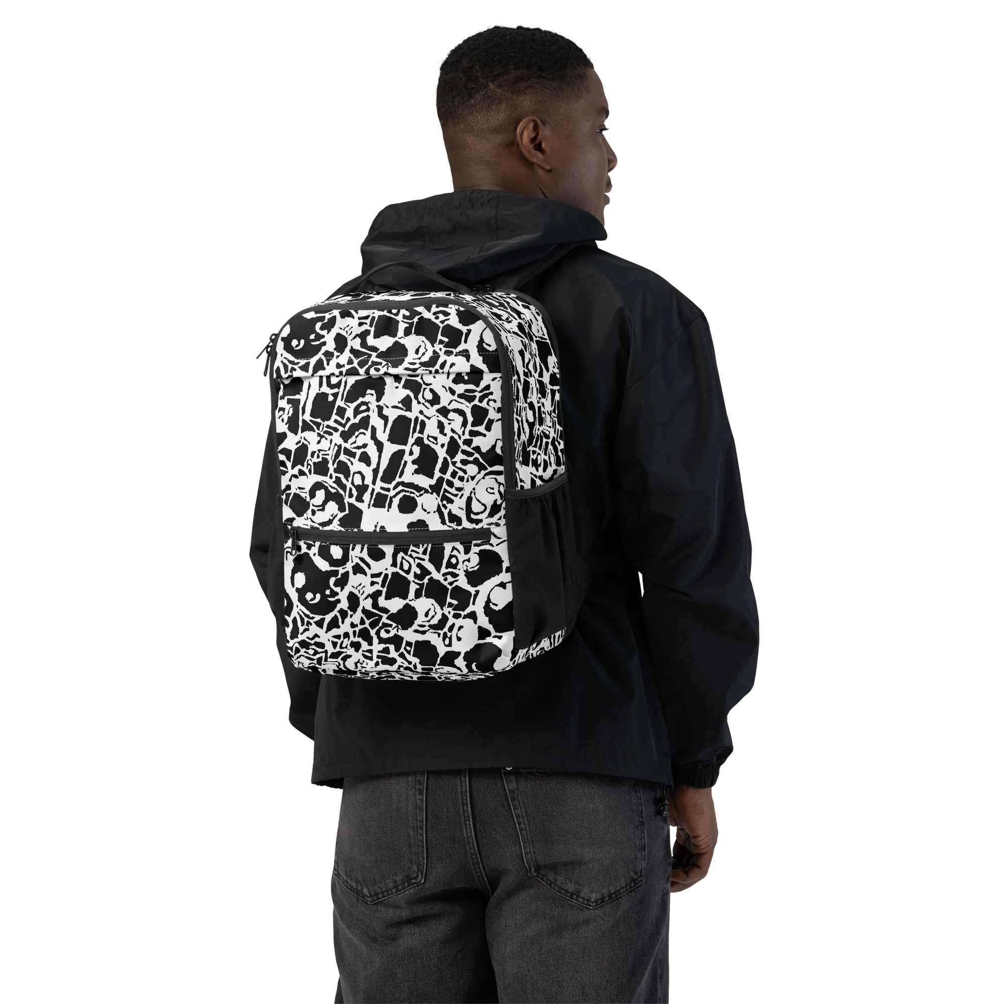 Inkblot Circuit on Utility Backpack — Back