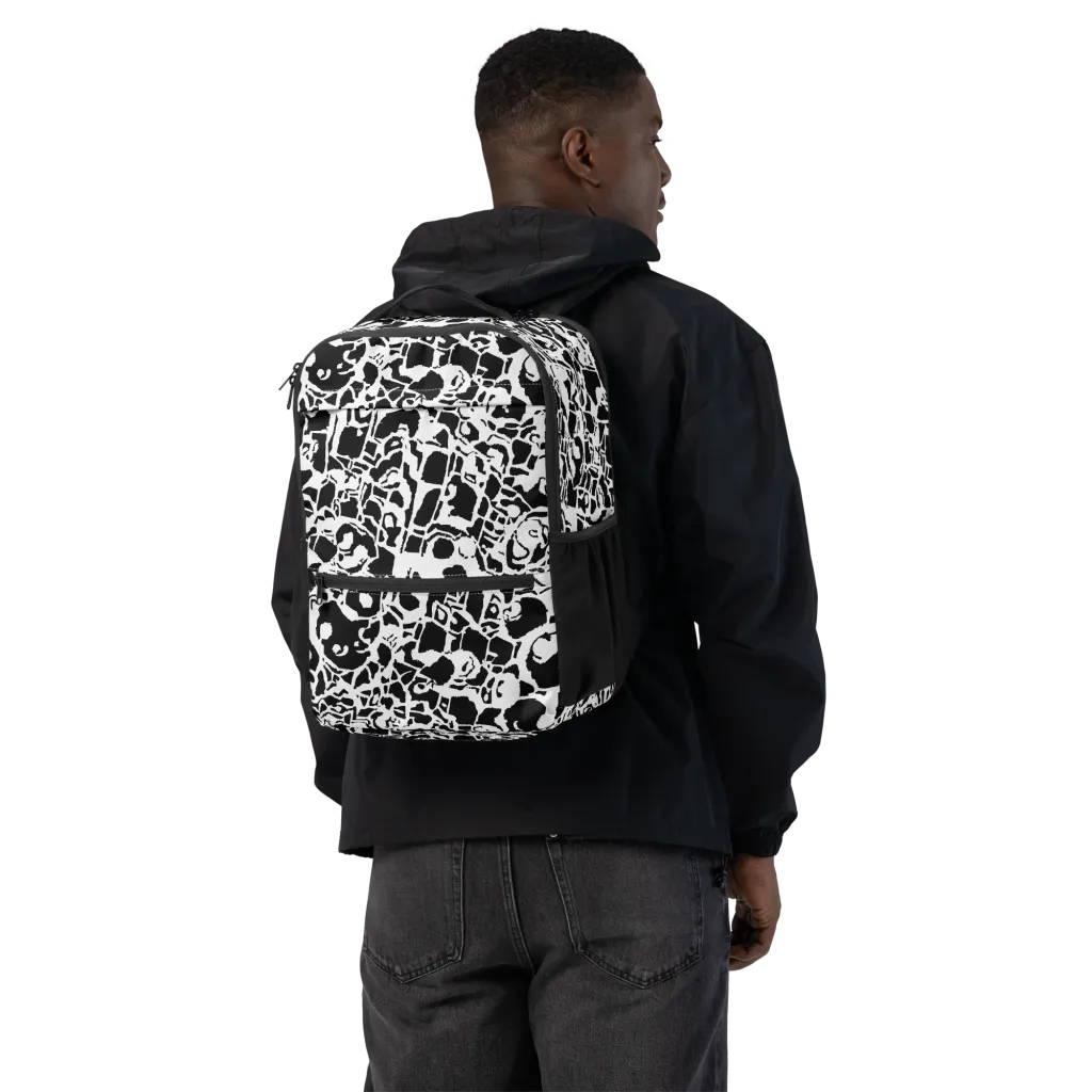 Inkblot Circuit on Utility Backpack — Back