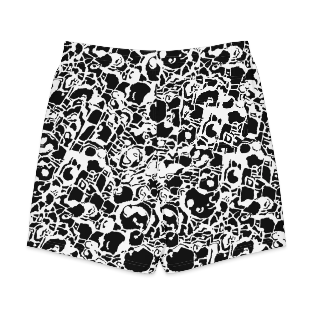Inkblot Circuit on Men's Board Shorts — Back
