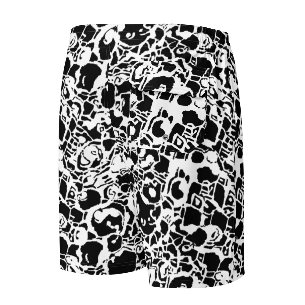 Inkblot Circuit on Men's Board Shorts — Back