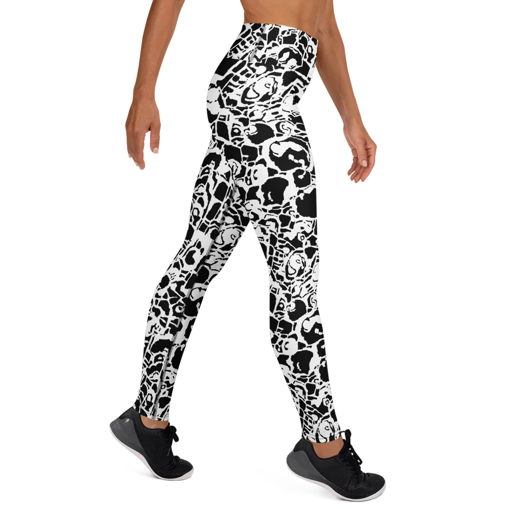 Inkblot Circuit on Yoga Leggings — Right