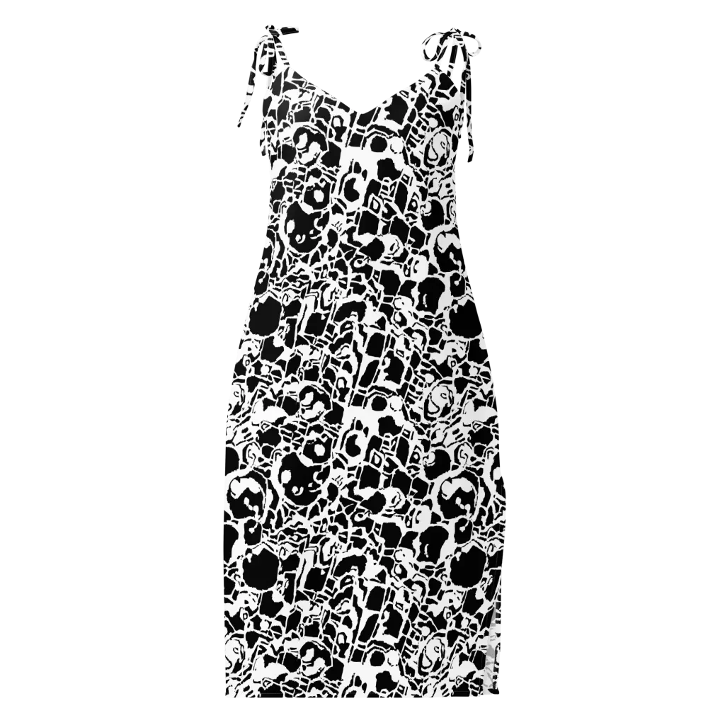 Inkblot Circuit on Slip Dress — Front