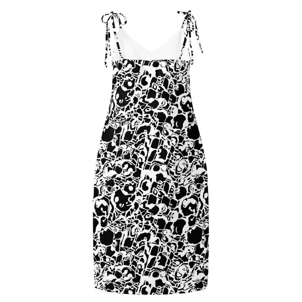 Inkblot Circuit on Slip Dress — Back