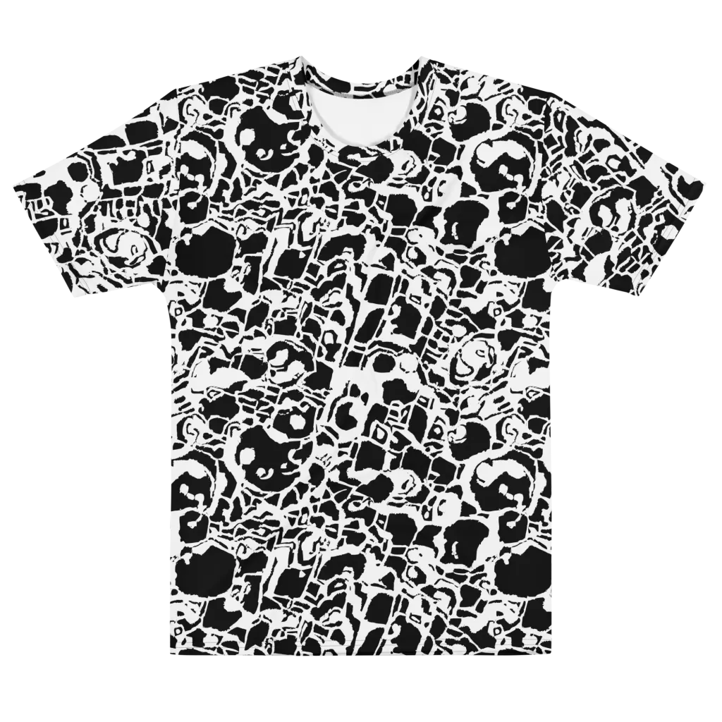 Inkblot Circuit on Men's Cotton Crew Neck T-Shirt — Front