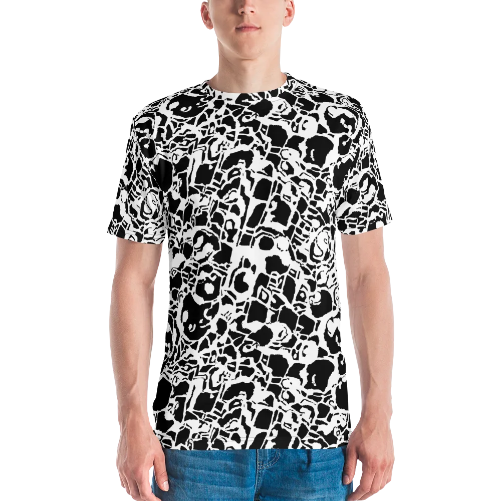 Inkblot Circuit on Men's Crew Neck T-Shirt — Front