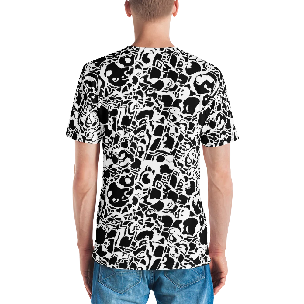 Inkblot Circuit on Men's Crew Neck T-Shirt — Back