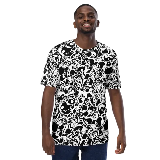 Inkblot Circuit on a Men's Crew Neck T-Shirt