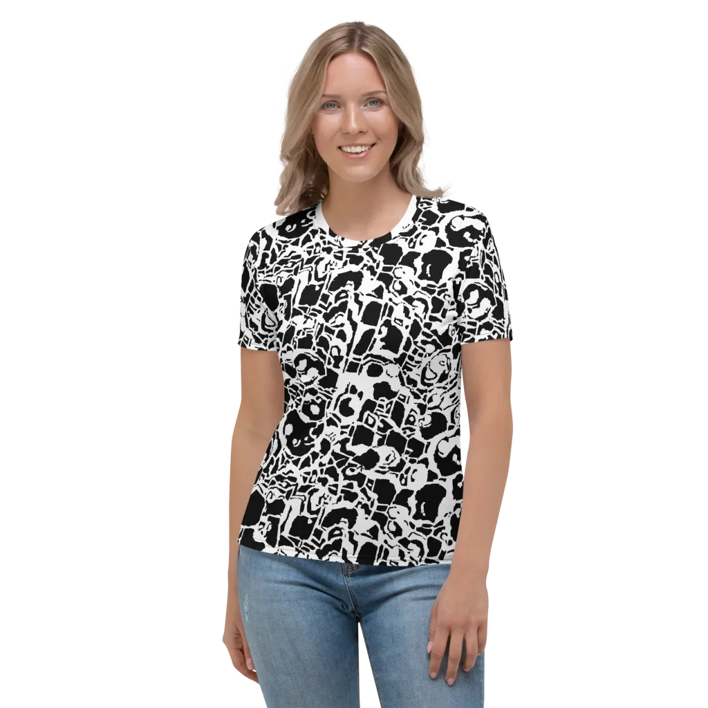 Inkblot Circuit on Women's Crew Neck T-Shirt — Front