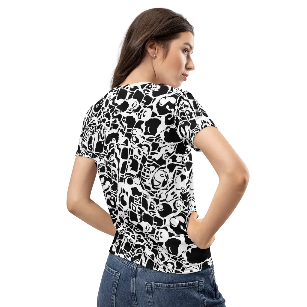 Inkblot Circuit on Women's Crew Neck T-Shirt — Back