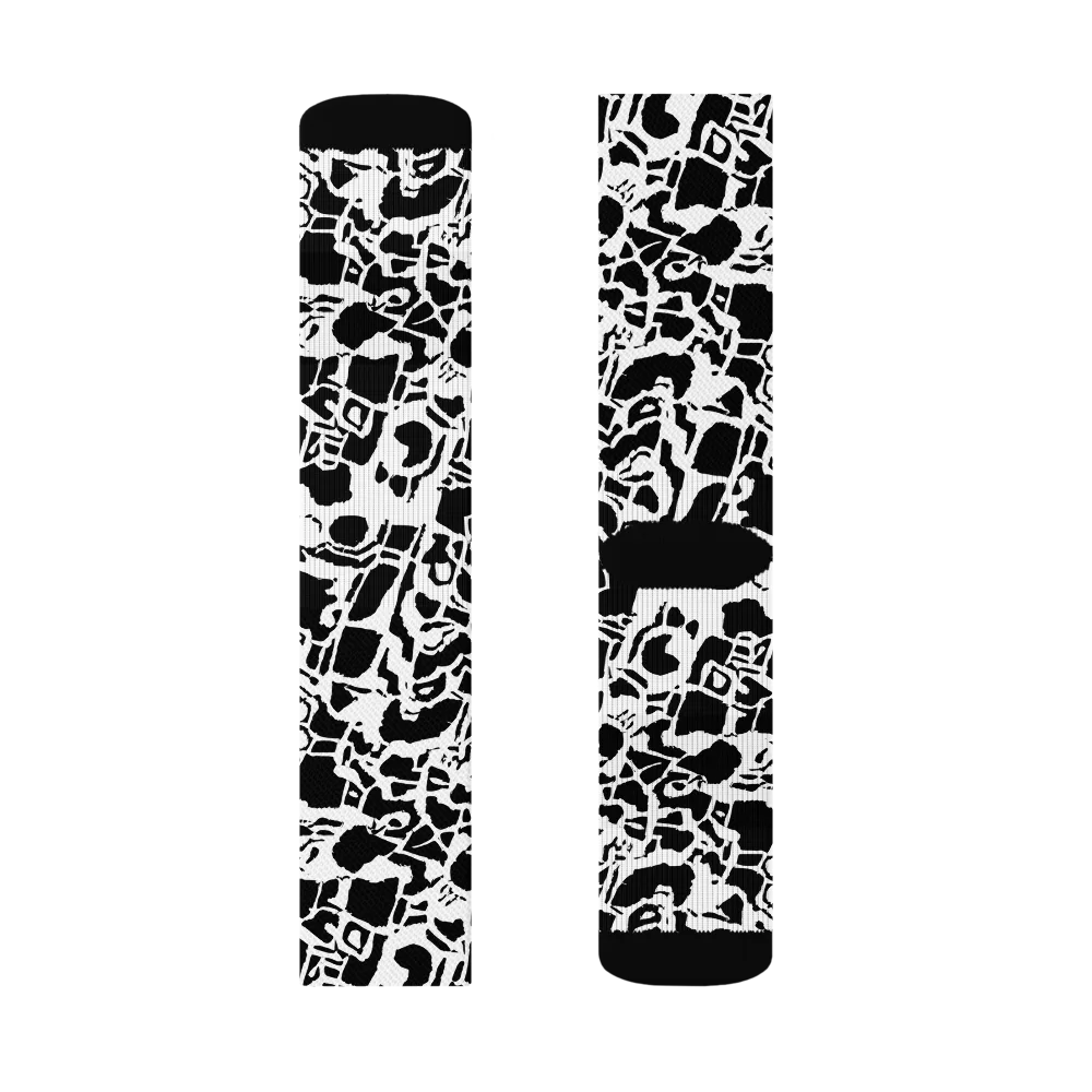 Inkblot Circuit on Socks — Left Sock