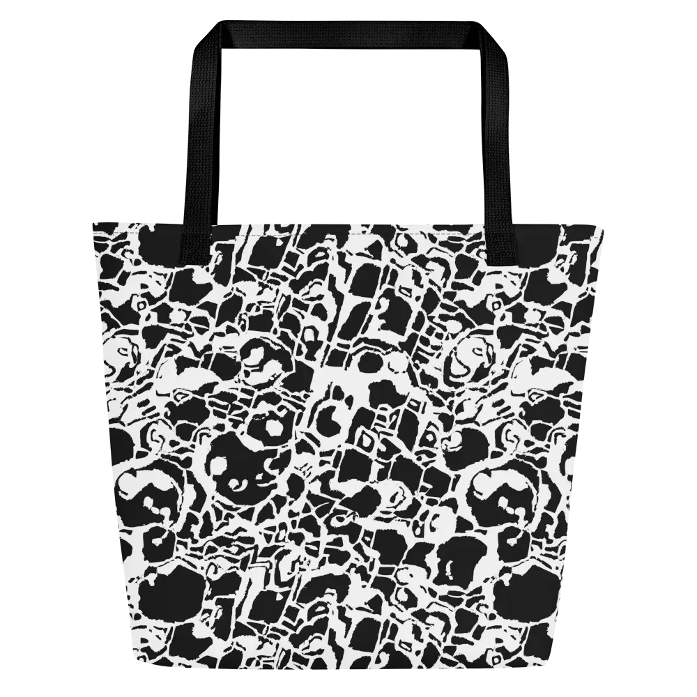 Inkblot Circuit on Large Tote Bag W/ Pocket — Front