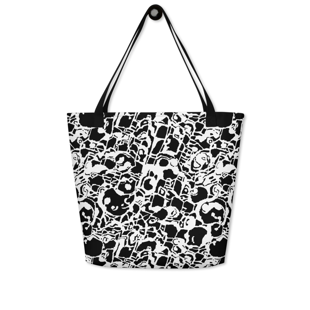 Inkblot Circuit on Large Tote Bag W/ Pocket — Front
