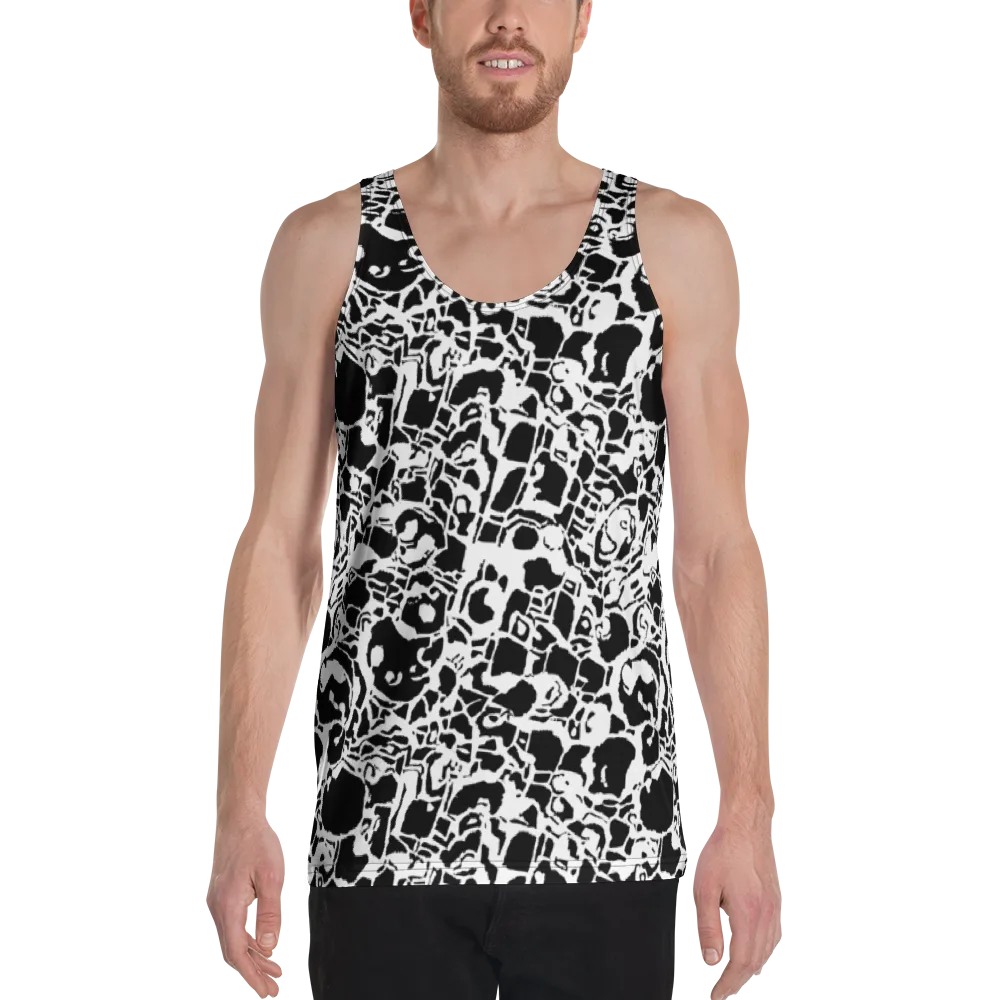 Inkblot Circuit on Men's Tank Top — Front