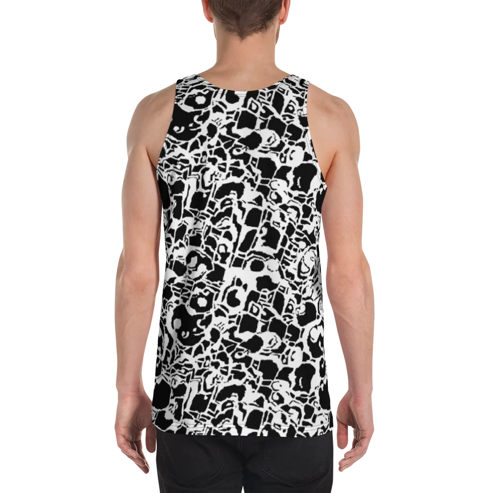 Inkblot Circuit on Men's Tank Top — Back