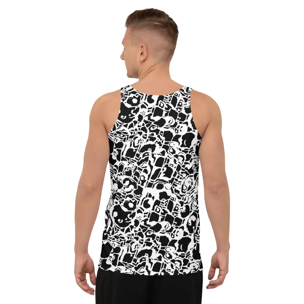 Inkblot Circuit on Men's Tank Top — Back
