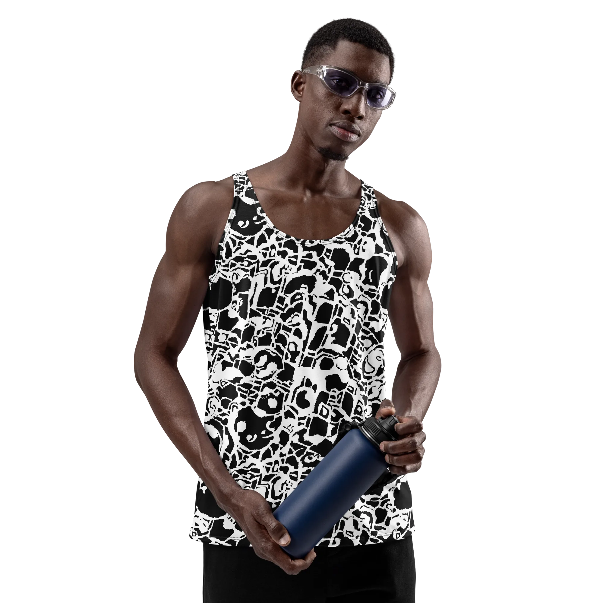 Inkblot Circuit on Men's Tank Top — Front
