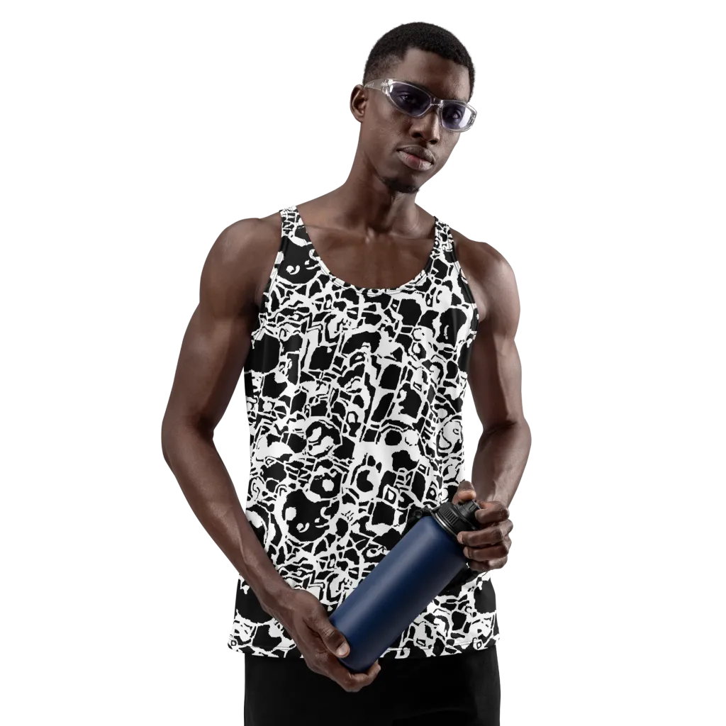 Inkblot Circuit on Men's Tank Top — Front