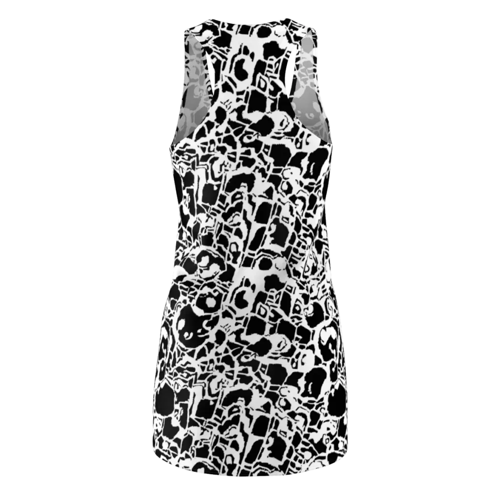 Inkblot Circuit on Racerback Dress — Back