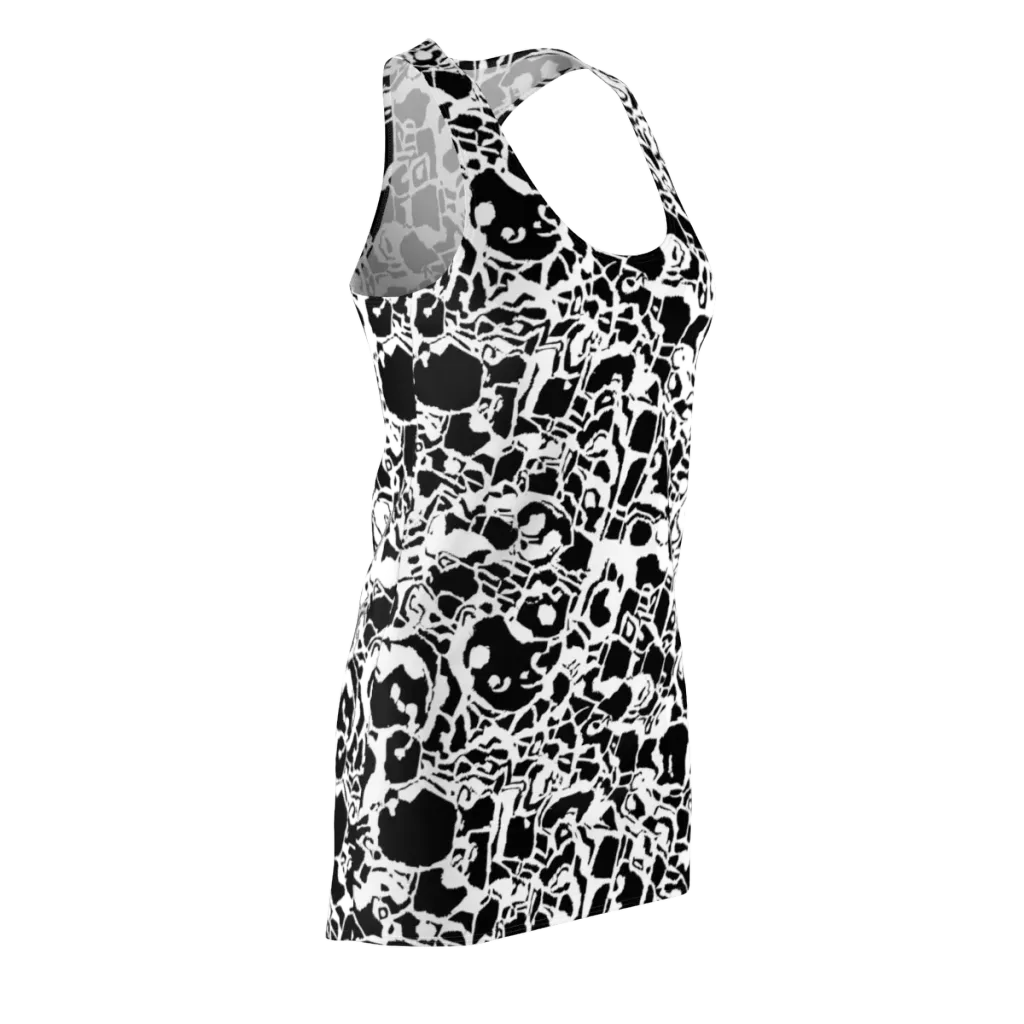 Inkblot Circuit on Racerback Dress — Front Side