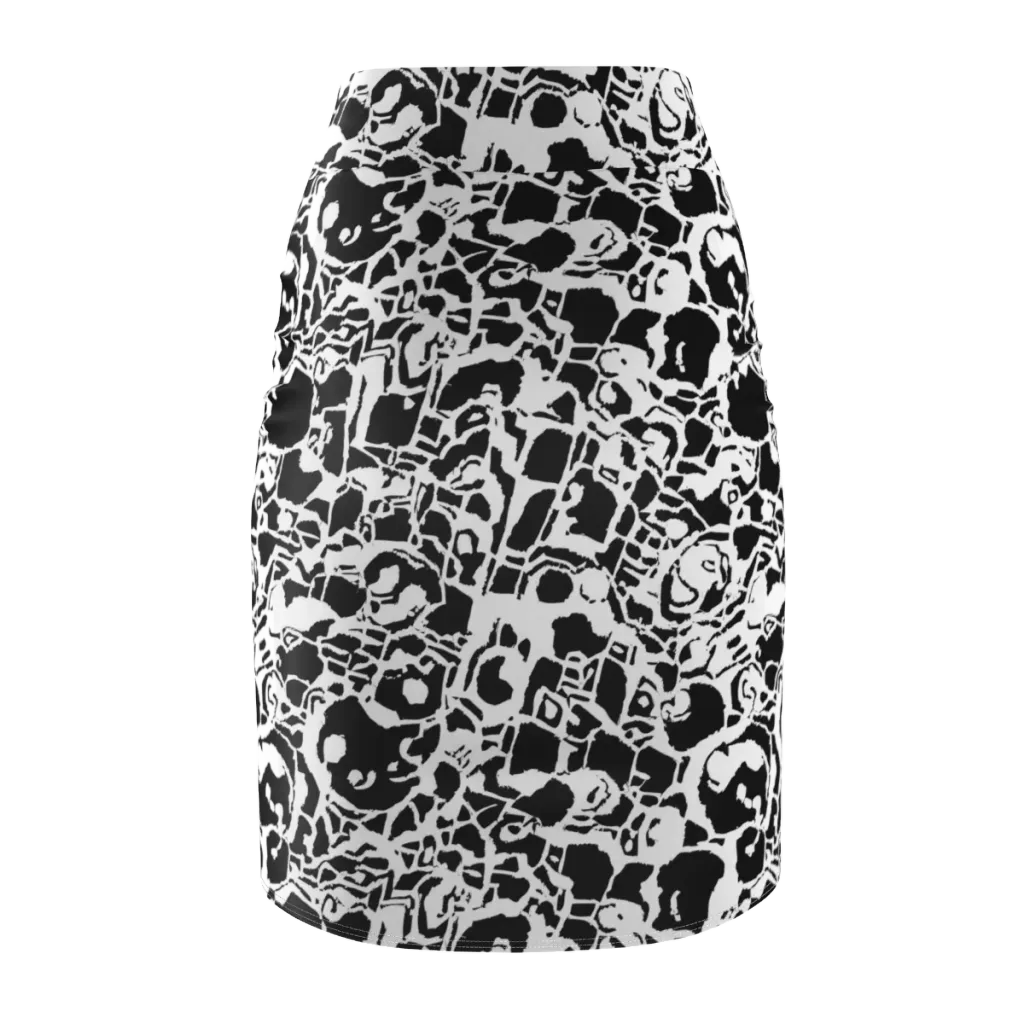 Inkblot Circuit on Pencil Skirt — Back