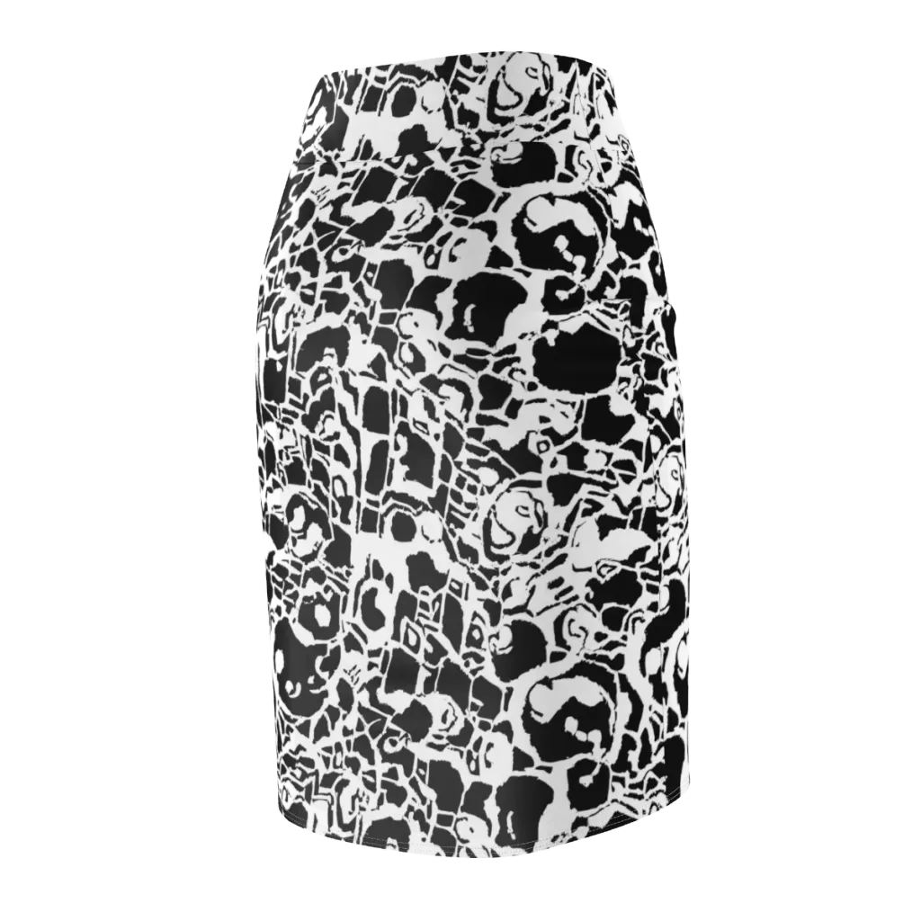 Inkblot Circuit on Pencil Skirt — Back Side