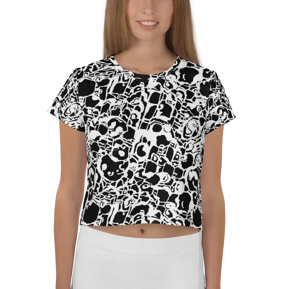 Inkblot Circuit on Crop Tee — Front