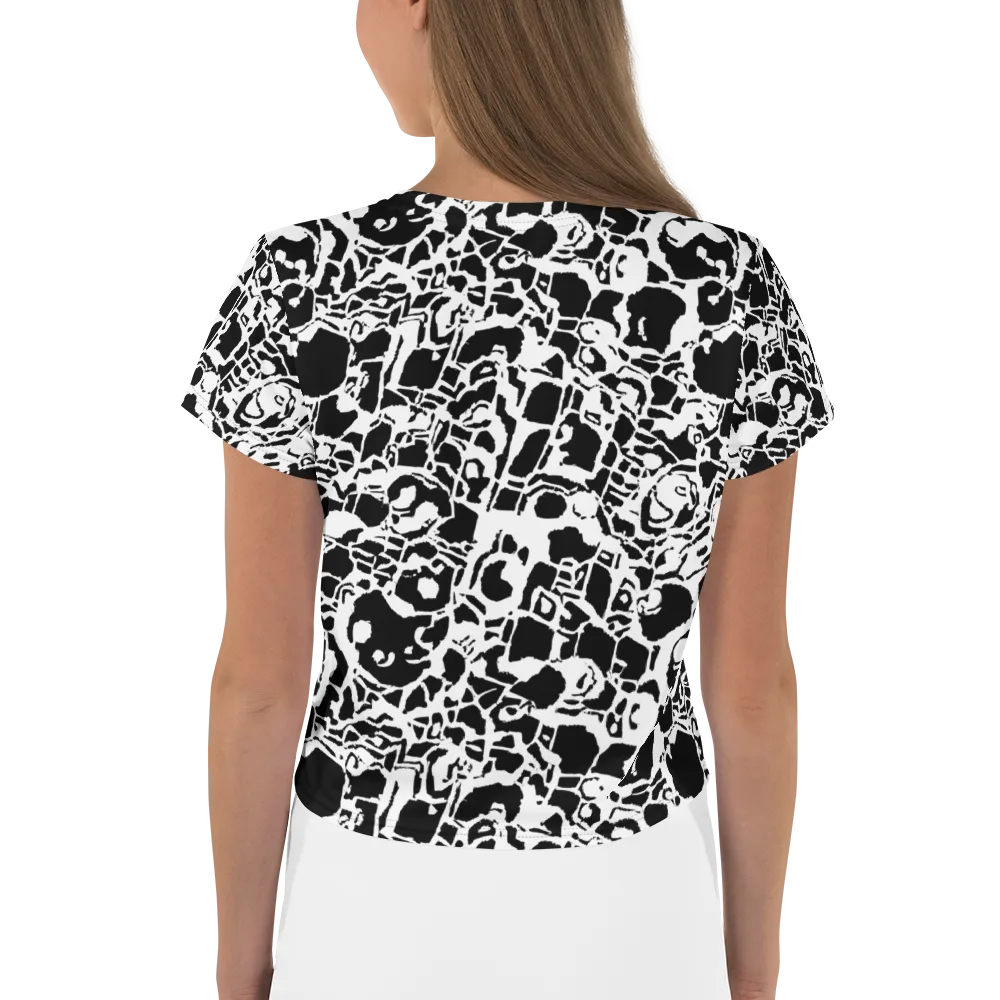 Inkblot Circuit on Crop Tee — Back
