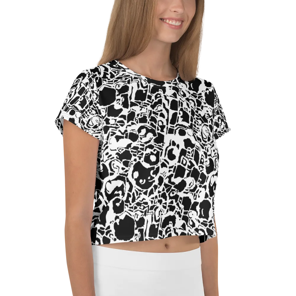 Inkblot Circuit on Crop Tee — Right